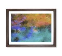 Nothing Lasts Forever In Abstract Modern Art Framed Wall Art Print, Ready to Hang Picture for Living Room Bedroom Home Office Décor, Walnut A2 (64 x 46 cm)