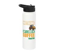 Nothing Makes My Day but a Mug of Coffee and My Tractor Stainless Steel Insulated Water Bottle