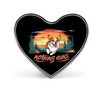 Nothing Runs Like A Corgi Funny Lapel Pins Heart Button Brooch Badge Pin Hat Clothes Bag Jewelry for Men Women