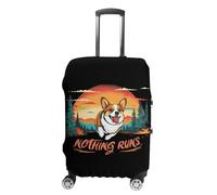 Nothing Runs Like A Corgi Funny Luggage Cover for Suitcases Protector Washable Travel Baggage Covers Fit 19-32 Inch