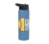 Nothing Scares Me I Coach A Softball Team Softball Coach Stainless Steel Insulated Water Bottle