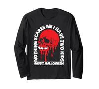 Nothing Scares Me I Have Two Kids Halloween Costume for Moms Long Sleeve T-Shirt