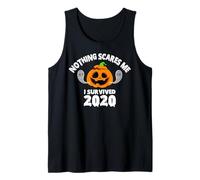 Nothing Scares Me I Survived 2020 - Ghost Pumpkin Halloween Tank Top
