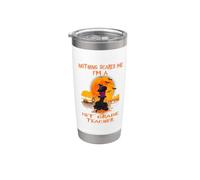 Nothing Scares Me I'm A 1st Grade Teacher Halloween Witch Stainless Steel Insulated Tumbler