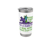 Nothing Scares Me Im A Diabetic I Deal with Pricks Every Day Stainless Steel Insulated Tumbler
