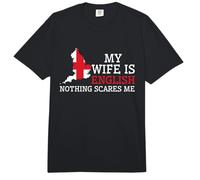 Nothing Scares Me My Wife is English Husband England Comfort Colors Adult Heavyweight T-Shirt