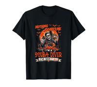 Nothing Scares Proud A Scuba Diver Halloweeen Skeleton T-Shirt