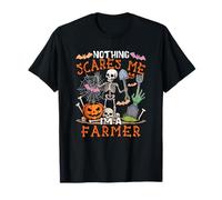 Nothing Scares Proud I'm A Farmer Halloween Skeleton T-Shirt
