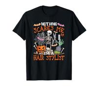 Nothing Scares Proud I'm A Hair Stylist Halloween Skeleton T-Shirt
