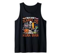Nothing Scares Proud I'm A Scuba Diver Halloween Skeleton Tank Top