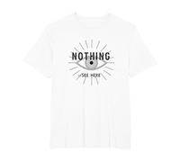 Nothing to See Here Eye Graphic Sarcastic Humor, T-Shirt, Men's Big and Tall, White, 4X Tall