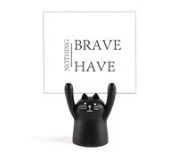 Nothing Try Nothing Have Art Deco Fashion Memo Holder Cartoon Black Cat Stand Decoration
