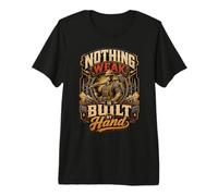 Nothing Weak Built By Hand Construction Worker Quote Premium T-Shirt
