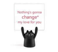Nothing Will Change My Love Memo Holder Cartoon Black Cat Stand Decoration