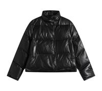 Nothing Written Women's Lambskin Leather Puffer Black Small
