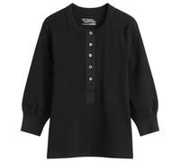 Nothing Written Women's Vintage Button T-Shirt Black