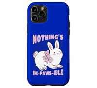 Nothing's Im-Paws-Ible Cute Bunny Rabbit Pun Case for iPhone 11 Pro