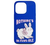 Nothing's Im-Paws-Ible Cute Bunny Rabbit Pun Case for iPhone 13 Pro