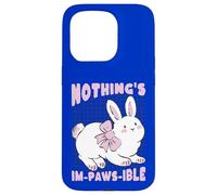 Nothing's Im-Paws-Ible Cute Bunny Rabbit Pun Case for iPhone 15 Pro