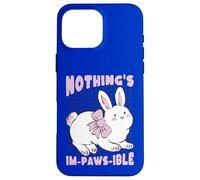 Nothing's Im-Paws-Ible Cute Bunny Rabbit Pun Case for iPhone 16 Pro Max