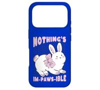 Nothing's Im-Paws-Ible Cute Bunny Rabbit Pun Case for iPhone 17 Pro