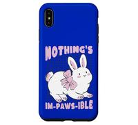 Nothing's Im-Paws-Ible Cute Bunny Rabbit Pun Case for iPhone XS Max