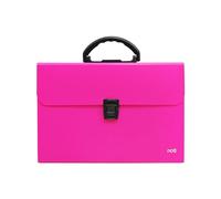 NOTI Expanding File Organiser, 19 Pocket, Foolscap, Shocking Pink