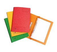 Noti Transfer File Foolscap Heavy Weight Bright Colour 500 Micron Board, Spiral File, Assorted Colour, Box of 12