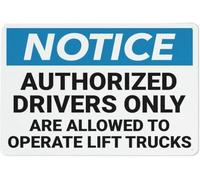 Notice Authorized Drivers Only Warning Metal Sign Tin Signs Aluminum Sign for Outdoors Use Yard Farm Fence Home Wall Decor 8x12 inch