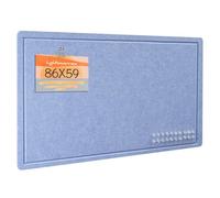 Notice Board, 86 x 59 cm Felt Board - Decorative Bulletin Board, Cork Board Alternative for Wall, Foldable Picture Board with Self-Adhesive Vision Board Prayer Board and 20 Push Pins - Lavender Blue