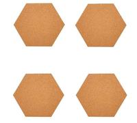 Notice Board Cork Board, Cork Board 1x1cm Removable Self-Adhesive for Wall Messages Pins Pack of 2/4/6 pcs(4pcs)