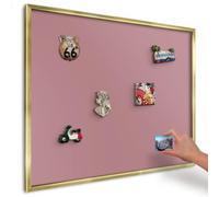Notice Board for Kitchen 80x60 cm | Gold Frame | Dusty Pink