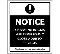 Notice Changing rooms are temporarily closed due to COVID-19