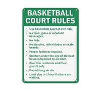 Notice Danger Safety sign,Basketball Court Rules Use Basketball Court At Own Risk, No Food No pets No Bicycles Proper Footwear Required,Road Sign Business Signs for parking lot Aluminum Metal Tin