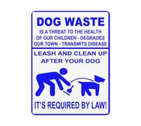 Notice Danger Safety sign,Dog Waste Is a Threat To Health Leash And Clean Up After Your Dog It's Required By Law! Sign1,Road Sign Business Signs for parking lot Aluminum Metal Tin Sign
