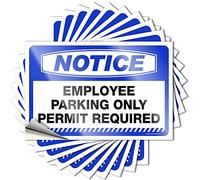 Notice Employee Parking Only Permit Required Country Stuff Surf DIY | Glitter Sticker Decor Removable Vinyl Sticker Decal(8X12CM)