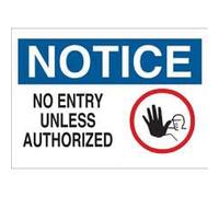 NOTICE No Entry Unless Authorized Sign Vintage Metal Tin Signs for Home Office Kitchen Bar Cafe Garden Farm Farmhouse Wall Decor 12x8 Inch