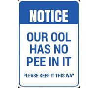 Notice Pool Sign, Dont Pee In Pool, Do Not Pee Sign, Please Get Out Decor, Warn Decor, Room Decor Retro Metal Tin Sign 8X12 inches