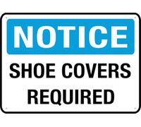 Notice Shoe Covers Required 12X8 Inch Tin Sign Great For Garden And Yard Wall Decor