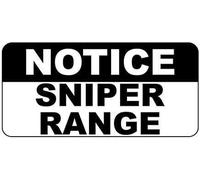 Notice Sniper Range Vintage Vintage Metal Sign 8x12 inches