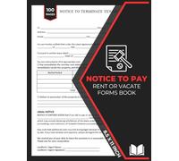 Notice to Pay Rent or Vacate Forms Book: Landlord Rent Demand Notice Forms | Landlord Notice To Terminate Tenancy Forms Book | To Serve Tenants | 50 Forms