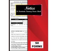 Notice To Terminate Tenancy Forms Book: 50 Forms | Landlord Notice For Tenant To Vacate For Various Reasons. Real Estate Agent Forms. Notice To Pay Rent Or Quit