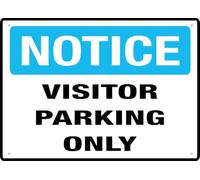 Notice Visitor Parking Only Warning Metal Sign Tin Signs Aluminum Sign for Outdoors Use Yard Farm Fence Home Wall Decor 8x12 inch