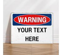Notice Warning Any Text Message Office Home Personalised Aluminium Metal Sign Metal Sign Plaque Poster 8X12 Inches