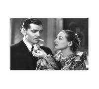 NOTIFE Joan Crawford Und Clark Gable Vintage Fotografie Canvas Poster Bedroom Decor Landscape Office Room Decor Gift 12x18inch(30x45cm)