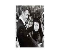 NOTIFE Vintage Clark Gable Vivian Leigh Schwarz Weiß Hochglanz Foto Canvas Poster Wall Art Decor Print Picture Paintings for Living Room Bedroom Decoration 24x36inch(60x90cm)