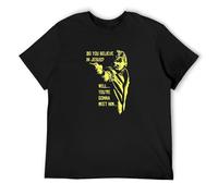 Notifi A Tribute to Death Wish T Shirt - Do You Believe in God? Charles Bronson Black L