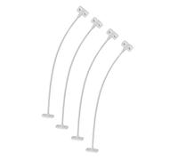 NOTIME Qty 4 Unhanded Flexible Plastic Flap Stay Stop Restraint. Home, Static, Caravan, Campervan, lodges, for Lightweight Flaps, Doors, Cupboards, 200mm 7'' 7/8 Inch Length Mounting (White)