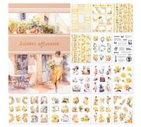 NOTIONSLAND 20 Sheets Scrapbook Stickers Book, 100+ Journaling Stickers for Scrapbooking Supplies, PET Aesthetic Sticker for Scrapbooking