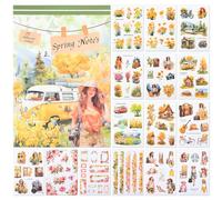 NOTIONSLAND 20 Sheets Scrapbook Stickers Book, 100+ Journaling Stickers for Scrapbooking Supplies, PET Aesthetic Sticker for Scrapbooking